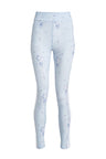 Womens ski leggings in blue floral pint