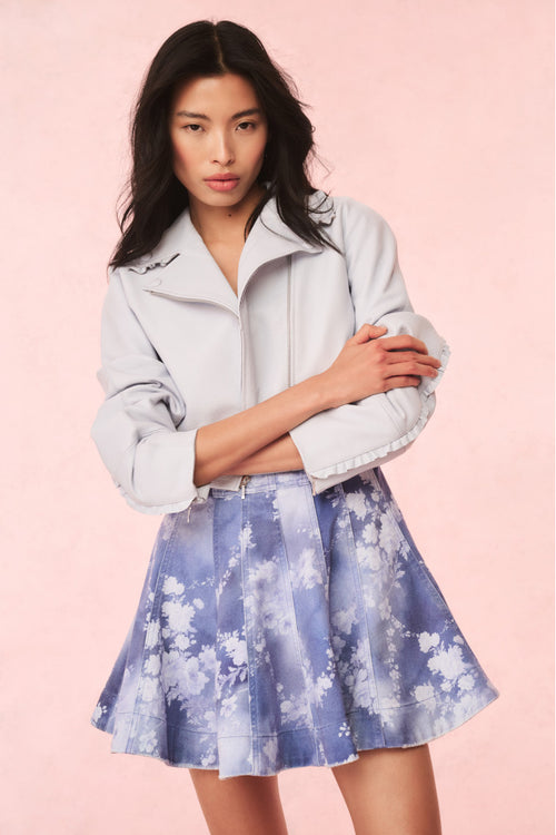 Piero Floral Denim Mini Dress