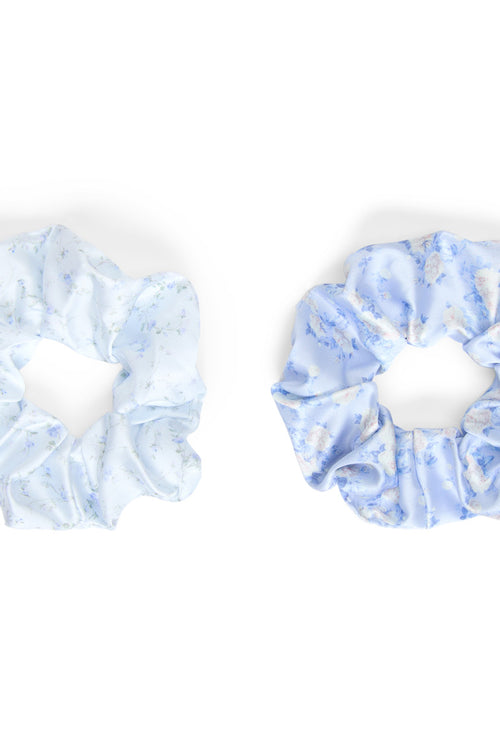 LoveShackFancy x Goody Blue Large Satin Scrunchie Set