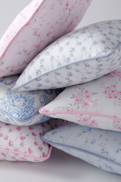 Linen Throw Pillow - STRAWBERRY BASIL