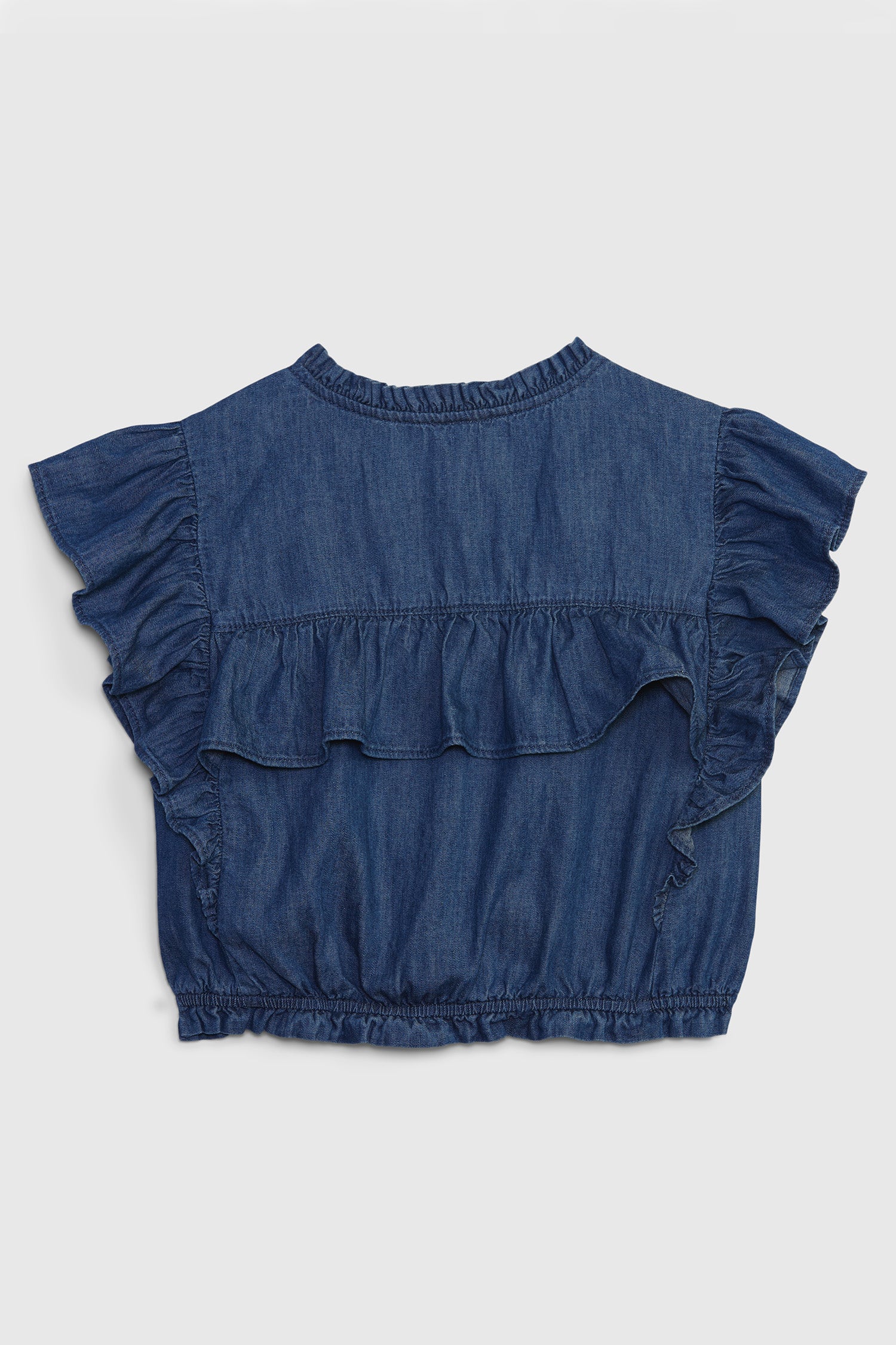 LoveShackFancy X Gap Kids Denim Ruffle Top