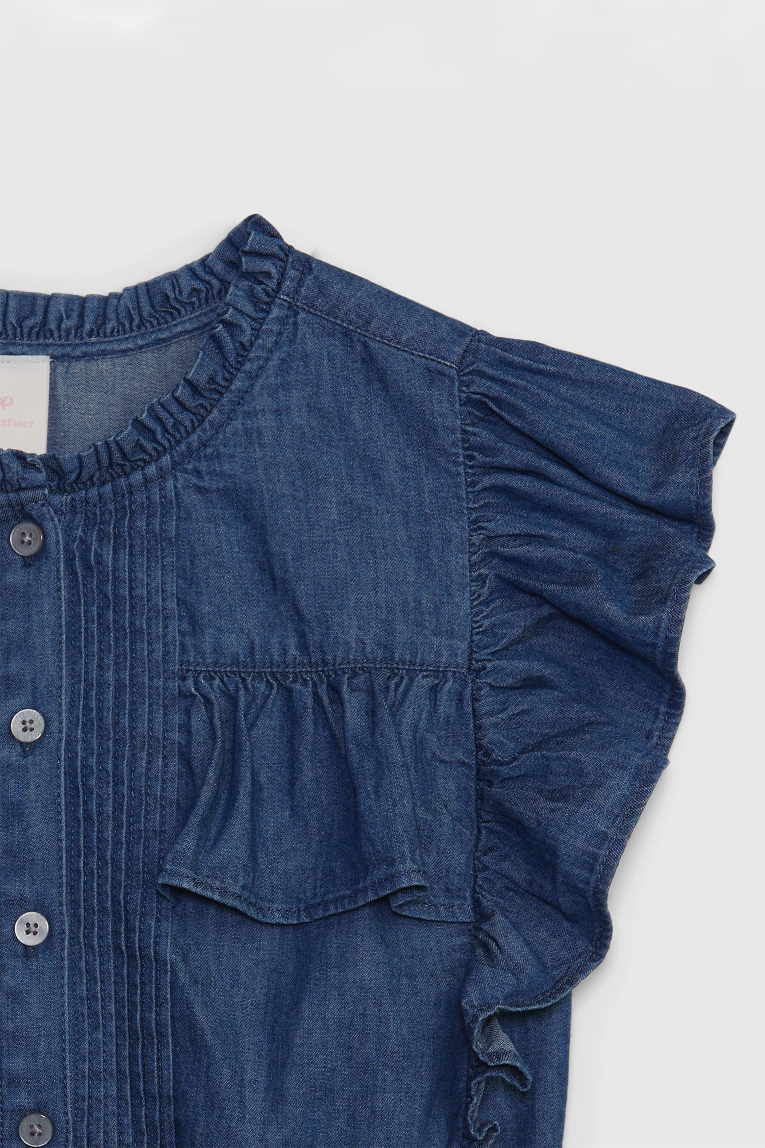 LoveShackFancy X Gap Kids Denim Ruffle Top