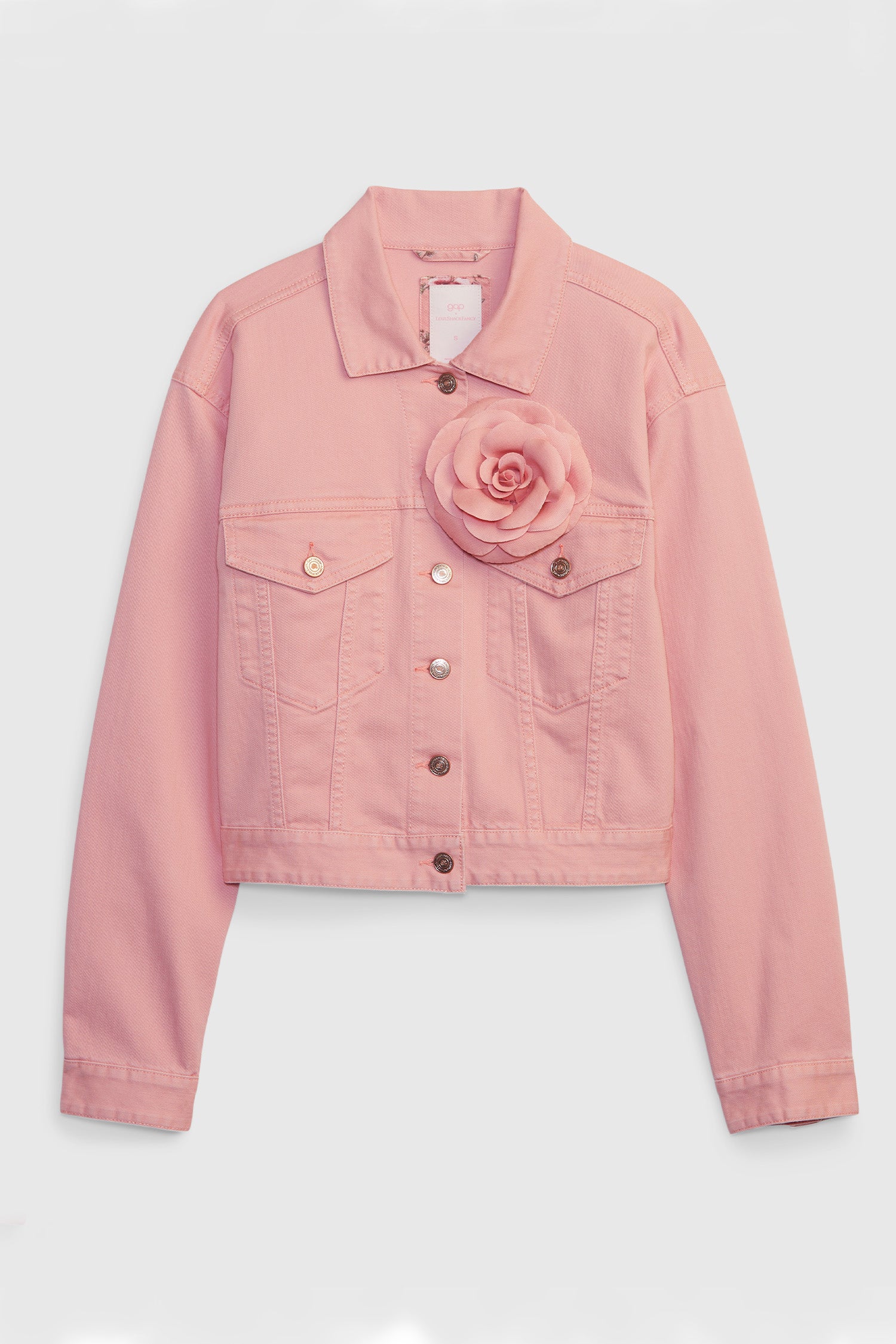 LoveShackFancy X Gap Rosette Denim Jacket