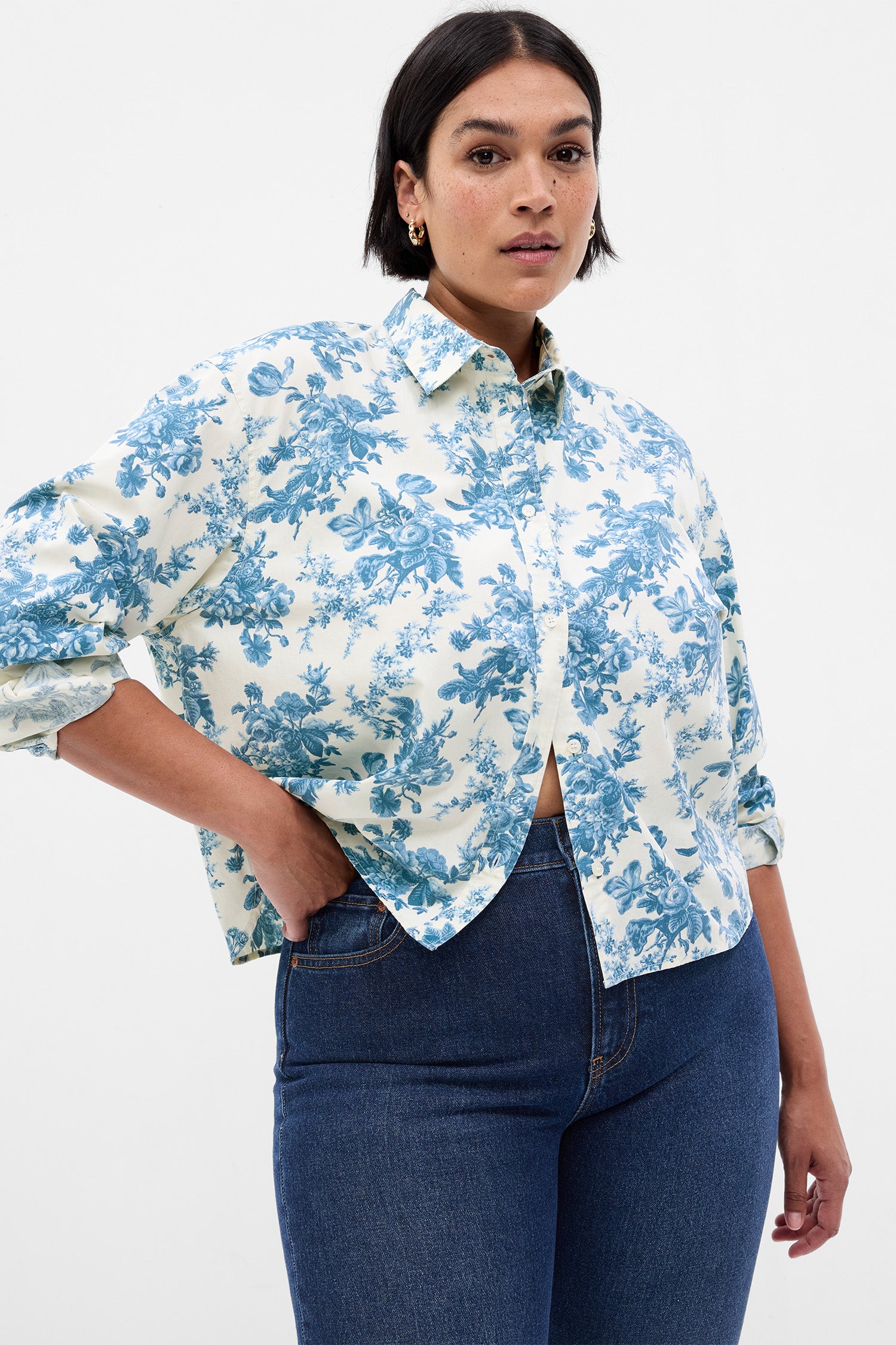 LoveShackFancy X Gap Crop Shirt