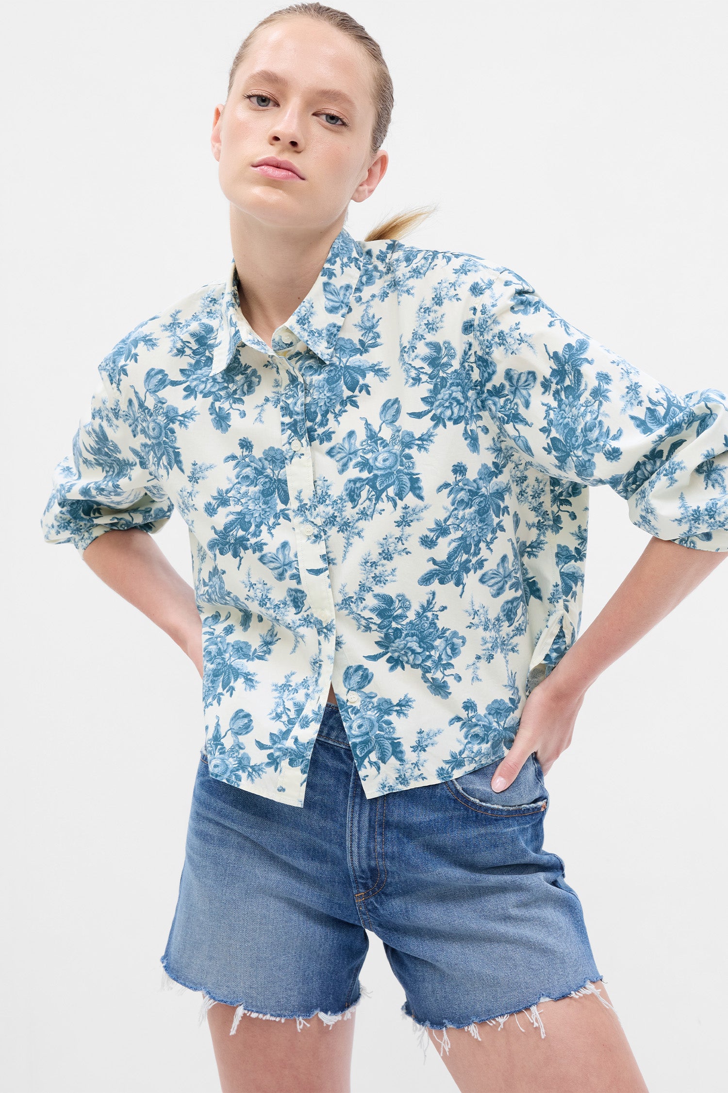 LoveShackFancy X Gap Crop Shirt