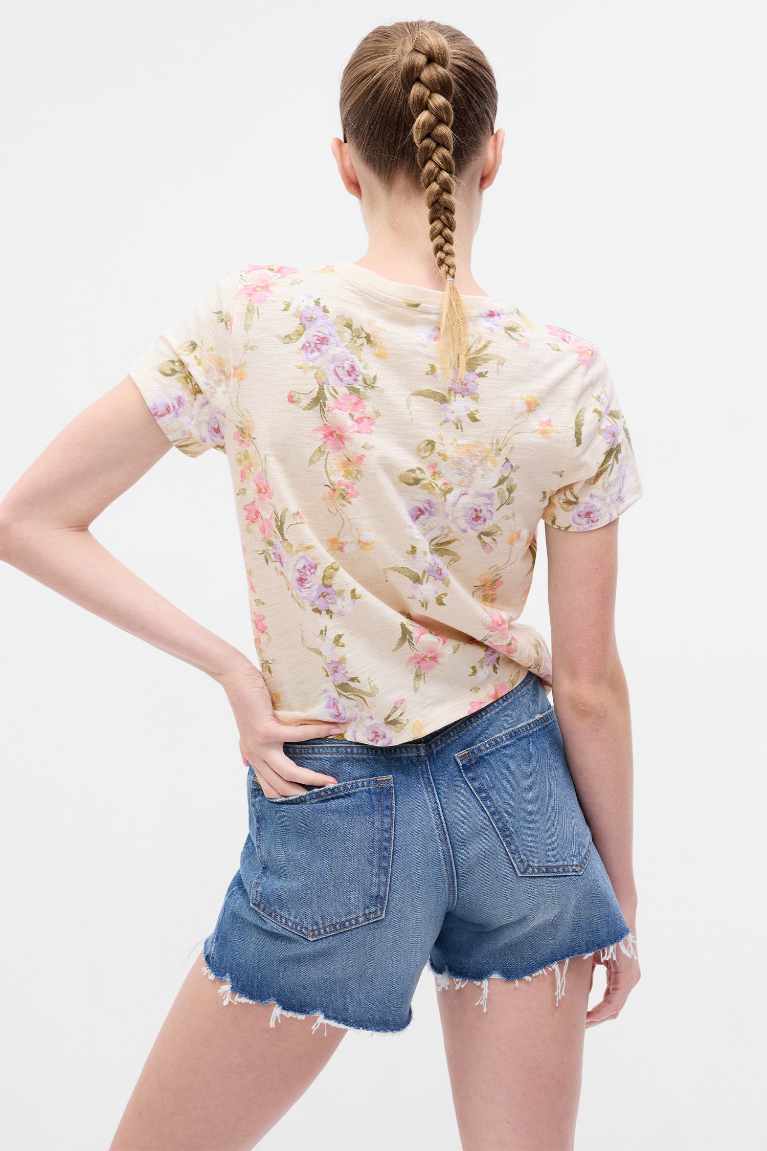 LoveShackFancy X Gap Floral Shrunken T-Shirt