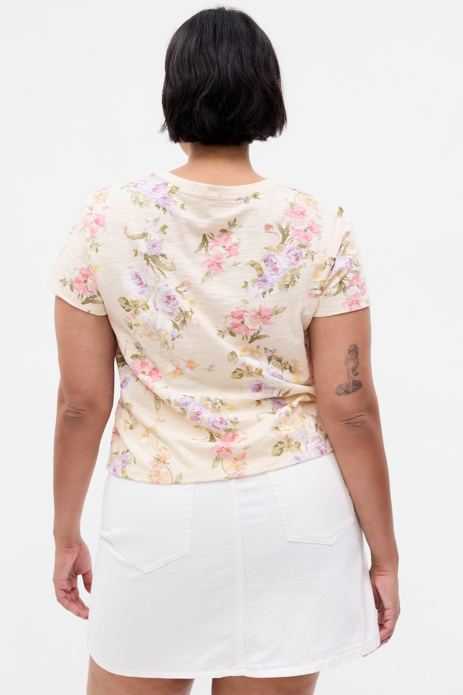 LoveShackFancy X Gap Floral Shrunken T-Shirt