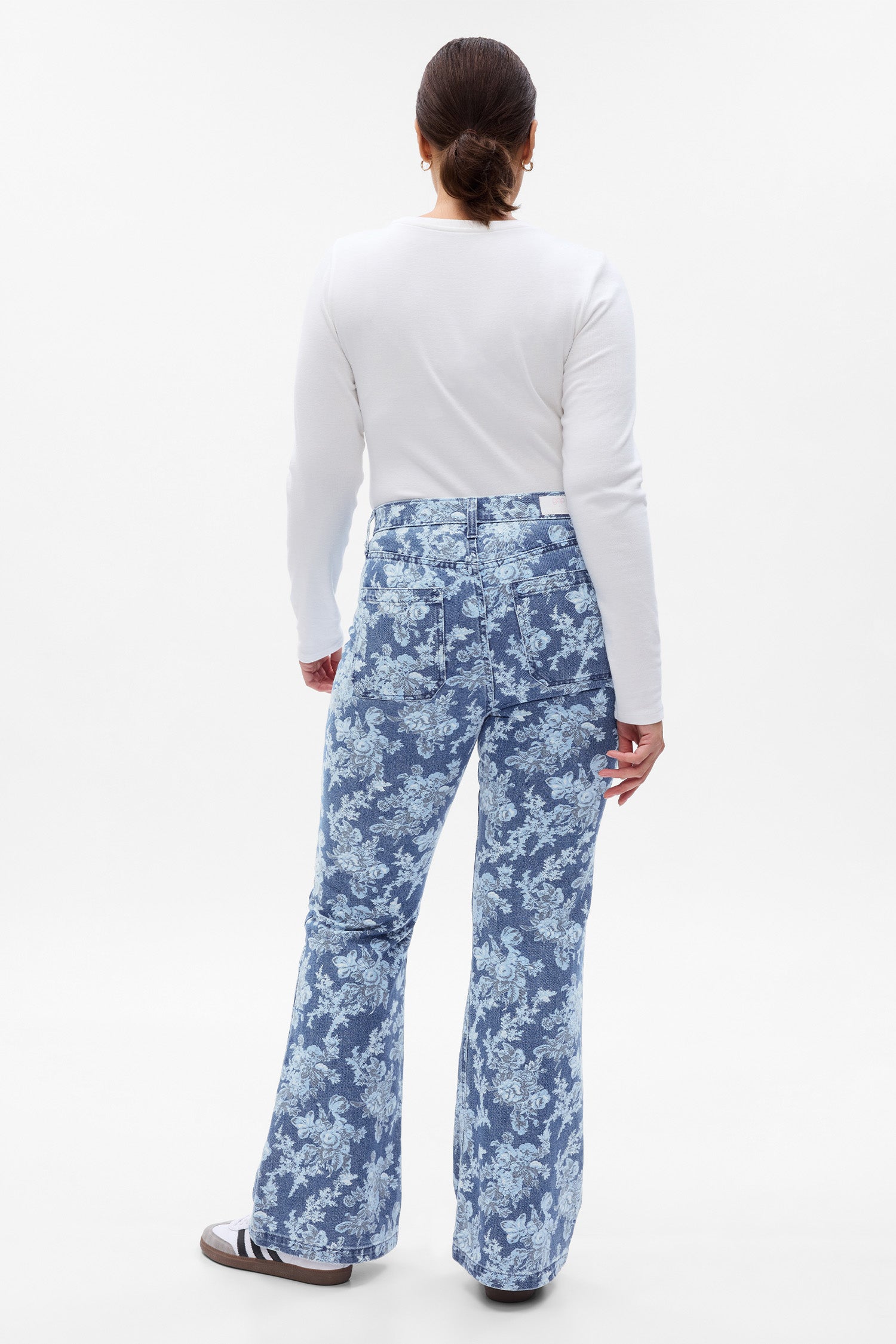 LoveShackFancy X Gap High Rise Floral Flare Jeans