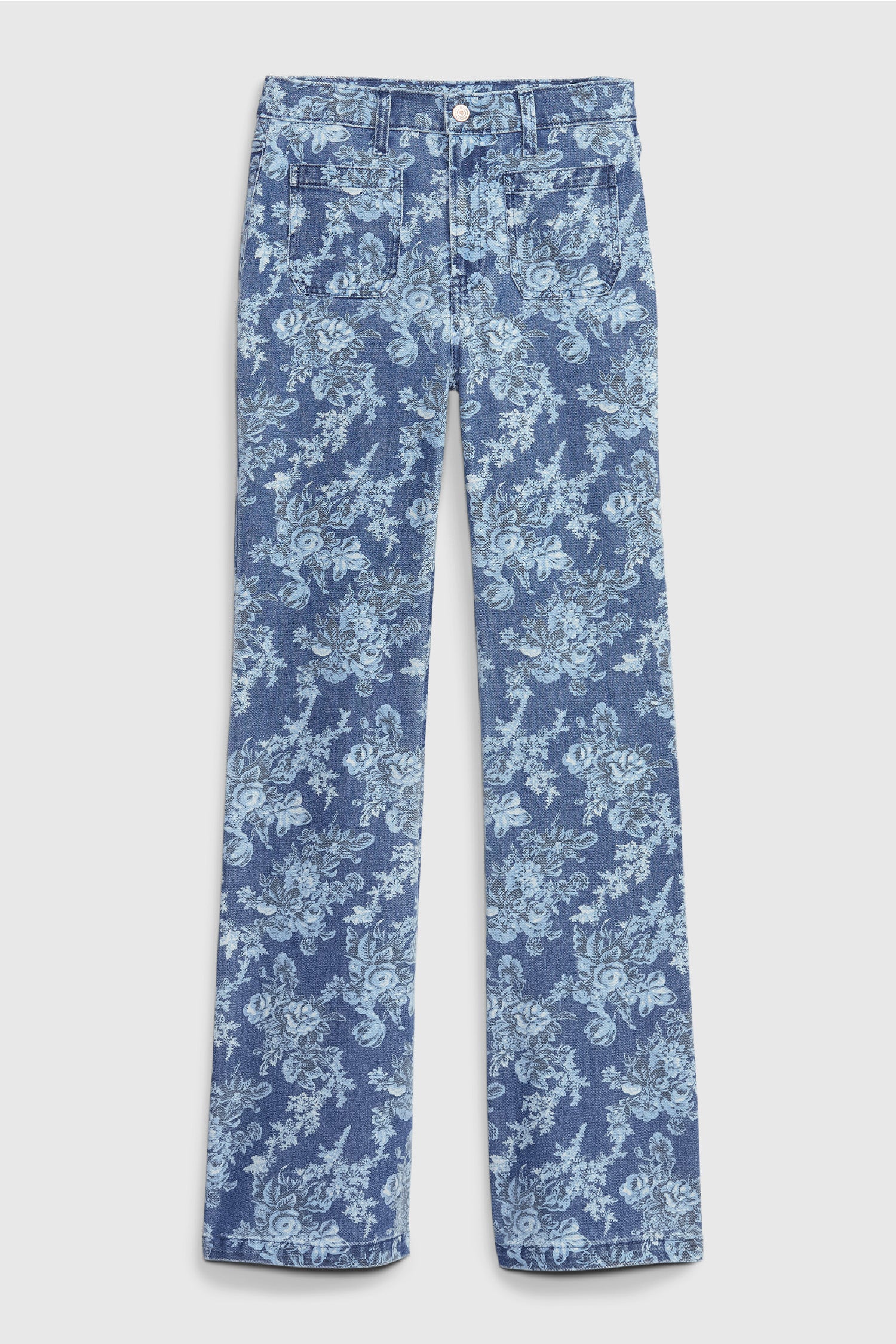 LoveShackFancy X Gap High Rise Floral Flare Jeans