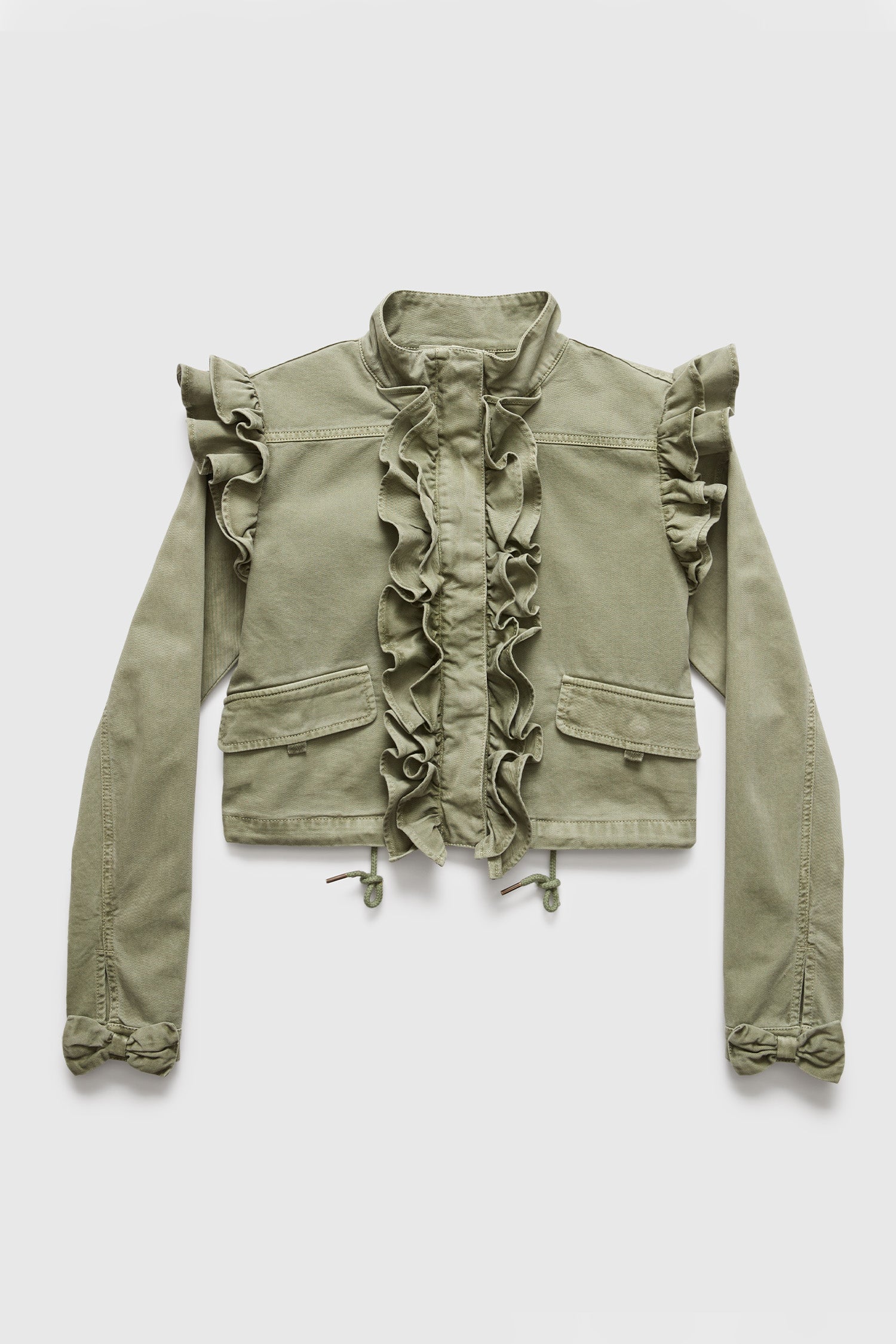 LoveShackFancy X Gap Ruffle Crop Utility Jacket