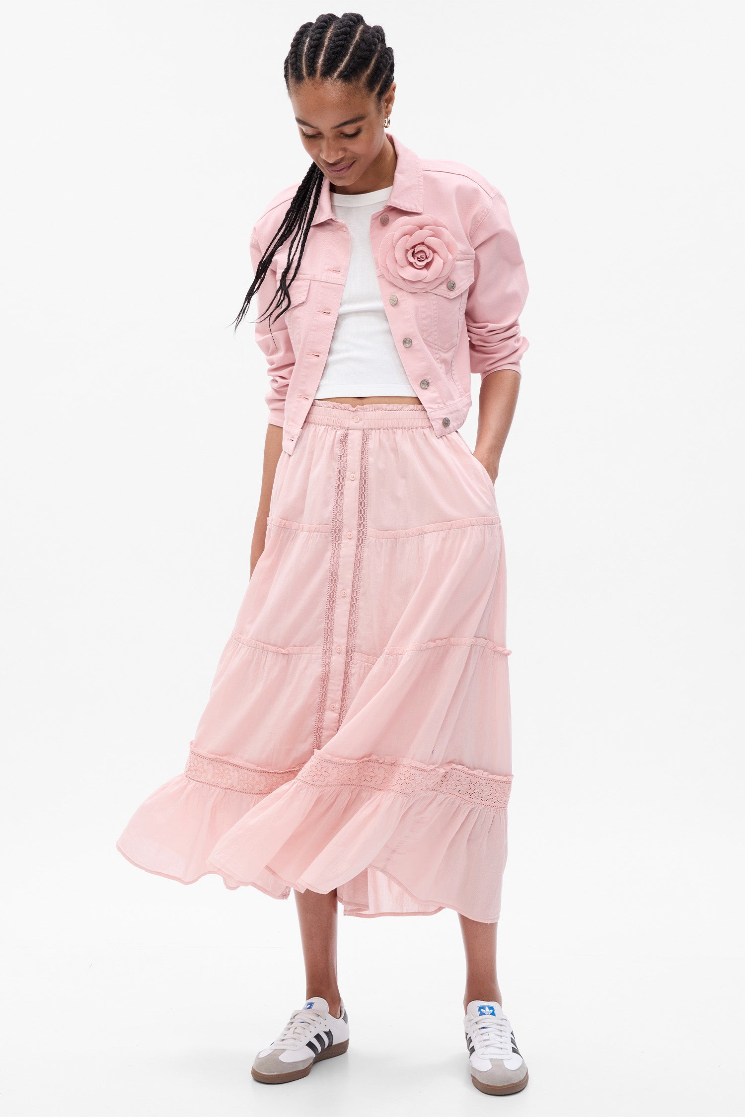 LoveShackFancy X Gap Tiered Maxi Skirt