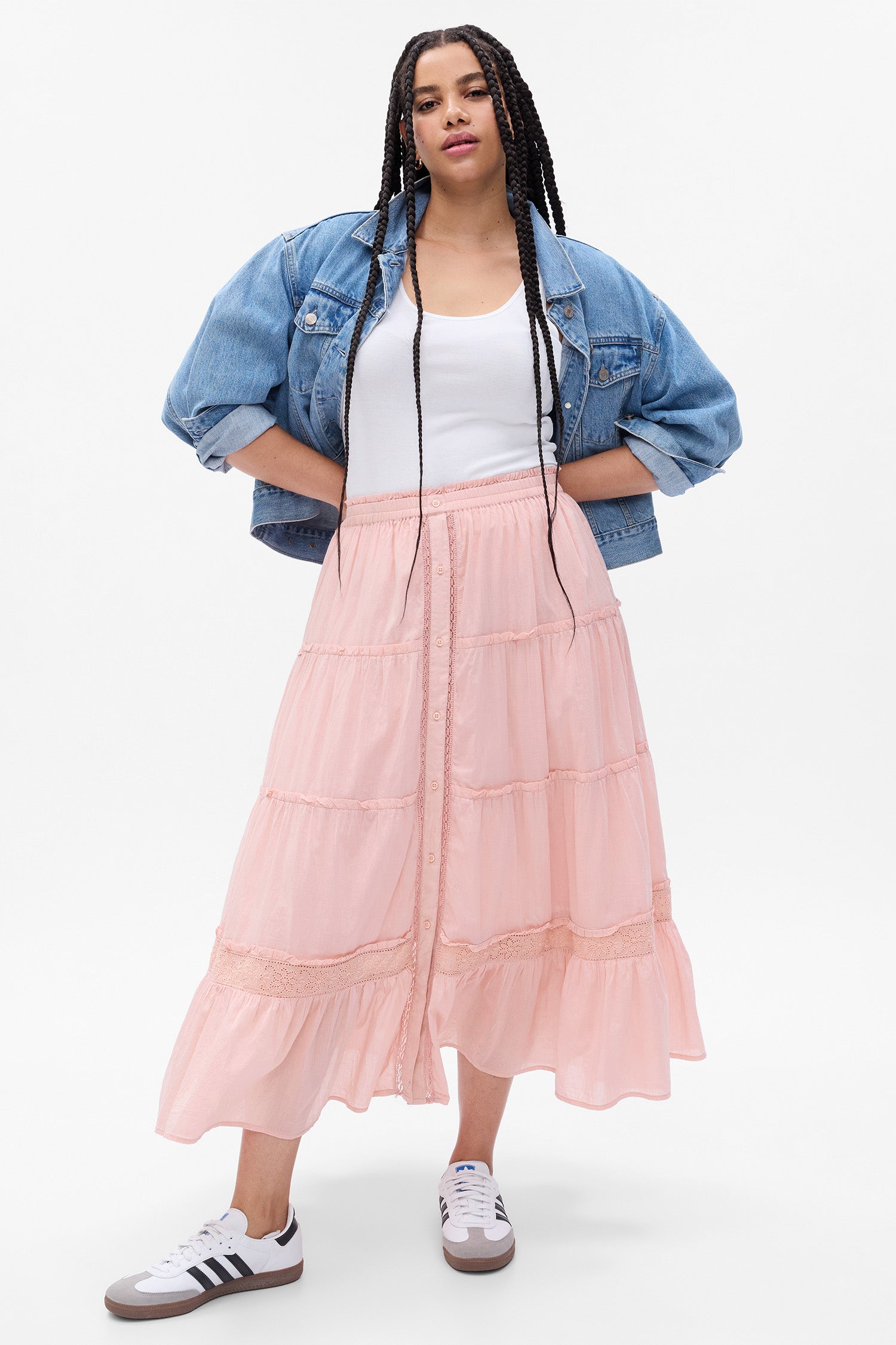 LoveShackFancy X Gap Tiered Maxi Skirt