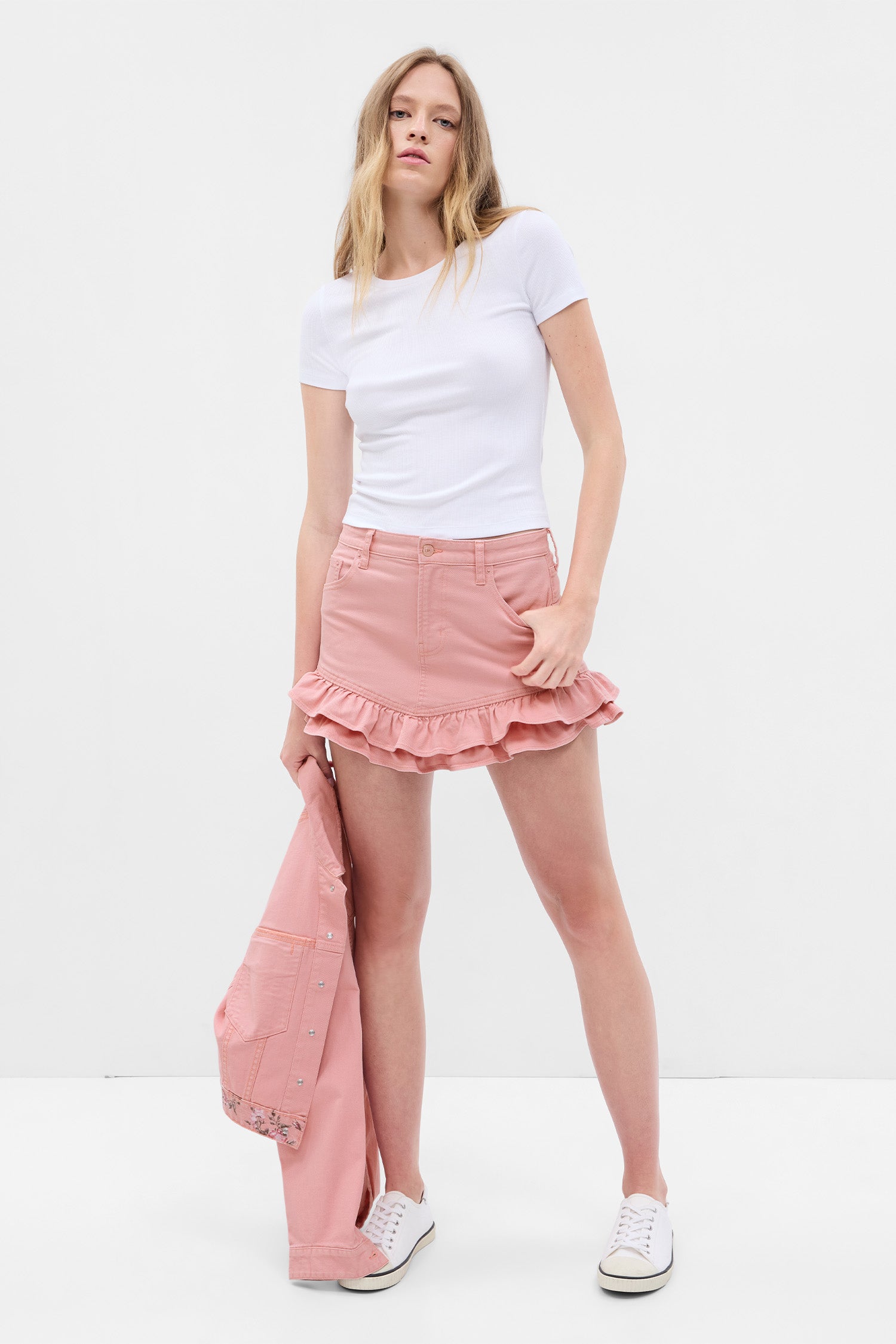 LoveShackFancy X Gap Denim Mini Skirt