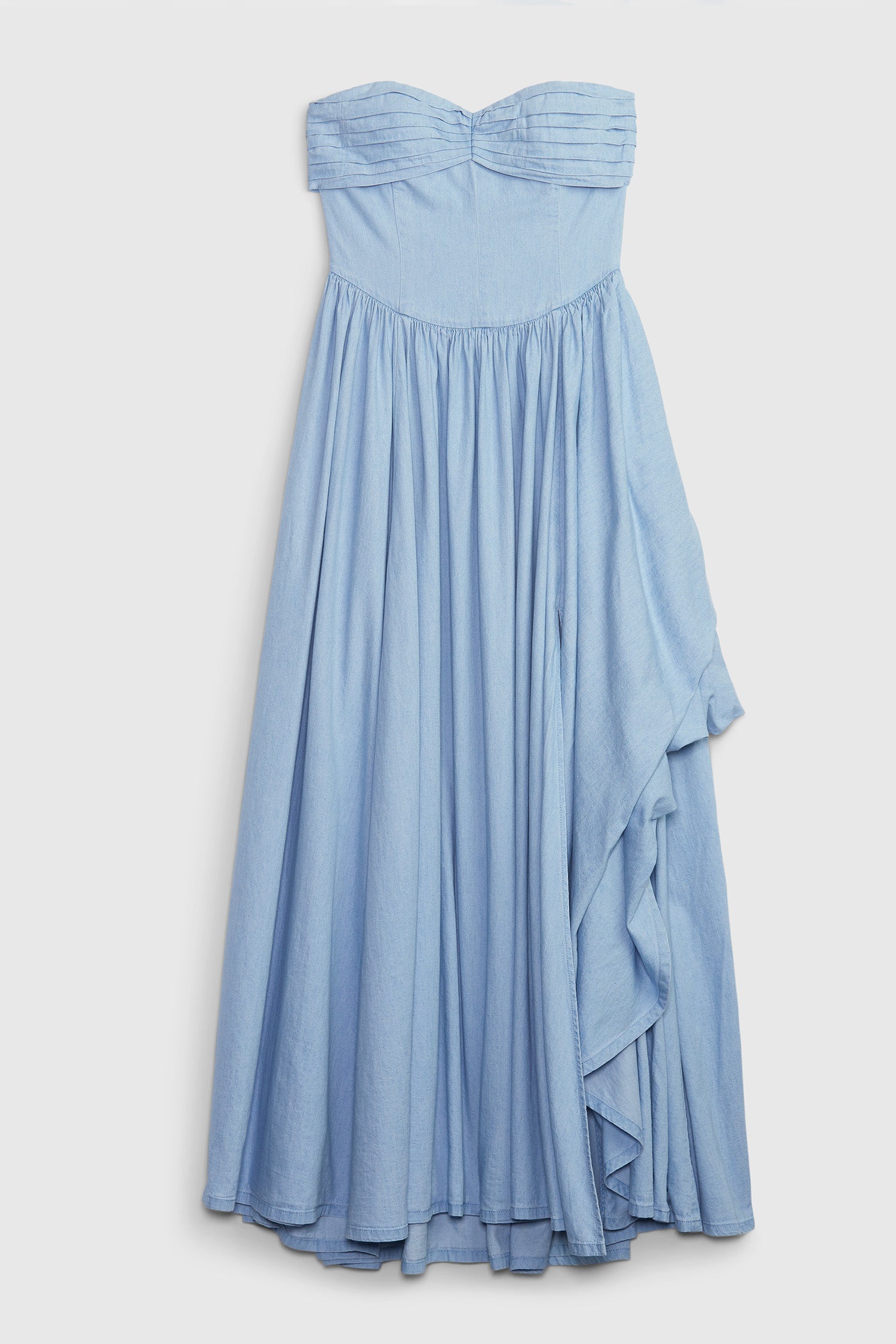 LoveShackFancy X Gap Denim Tiered Maxi Dress