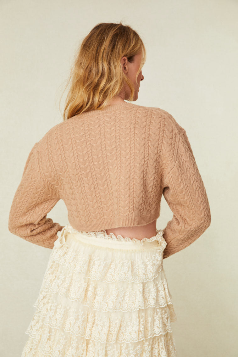 Calloway Crop Sweater - FAWN