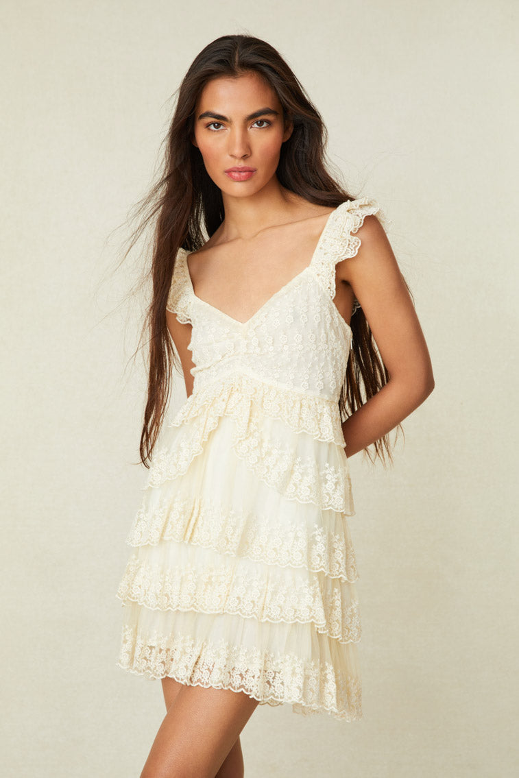 Federica Mini Dress - CREAM