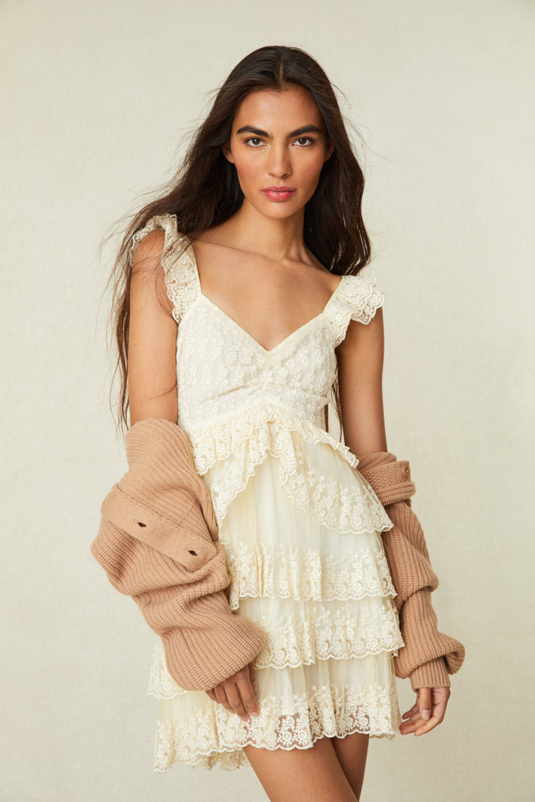 Federica Mini Dress - CREAM