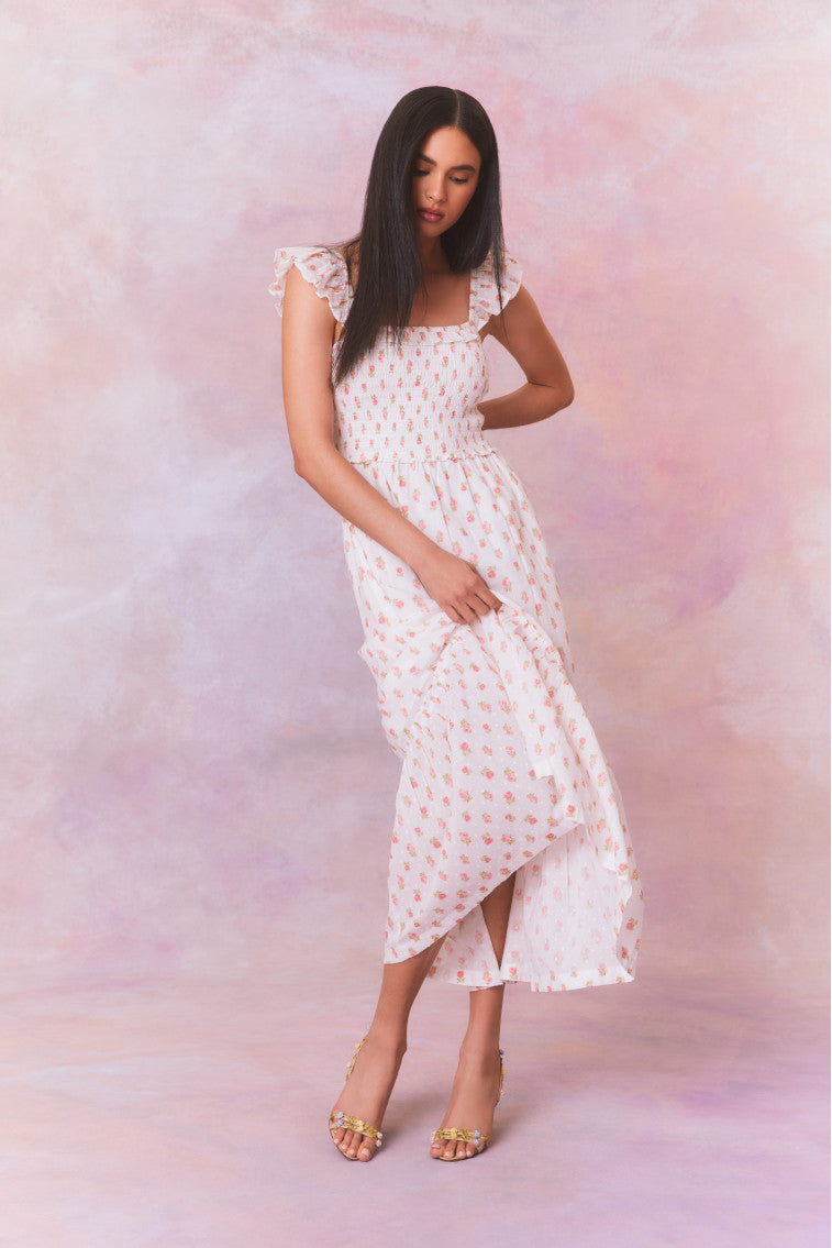 Guinevere Cotton Smocked Maxi Dress