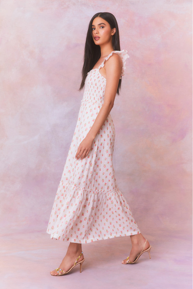 Guinevere Cotton Smocked Maxi Dress