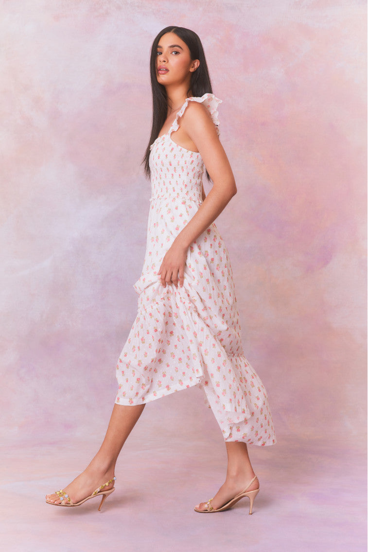 Guinevere Cotton Smocked Maxi Dress