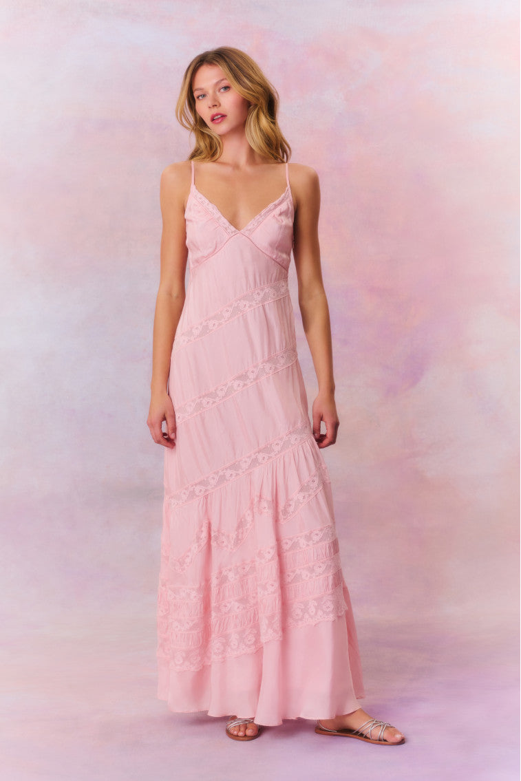 Idalia Habotai Silk Maxi Dress