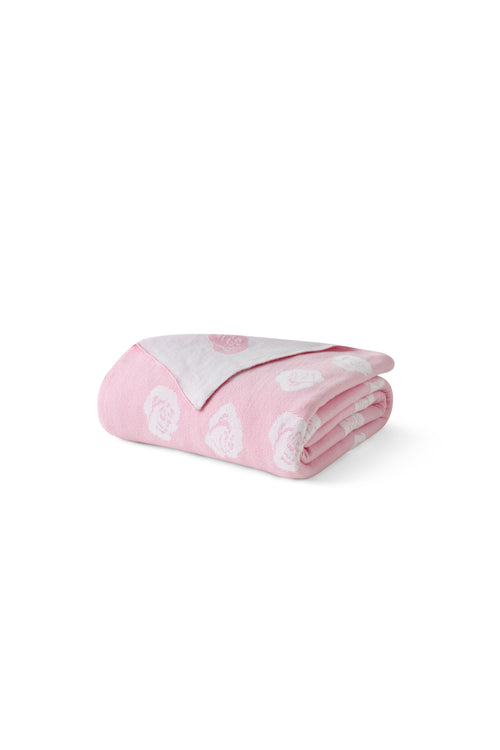 Rose Jacquard Blanket -PINK