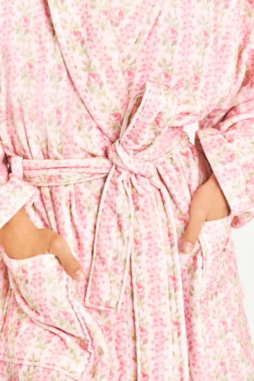 Indie Cotton Bath Robe - STRAWBERRY MACAROON
