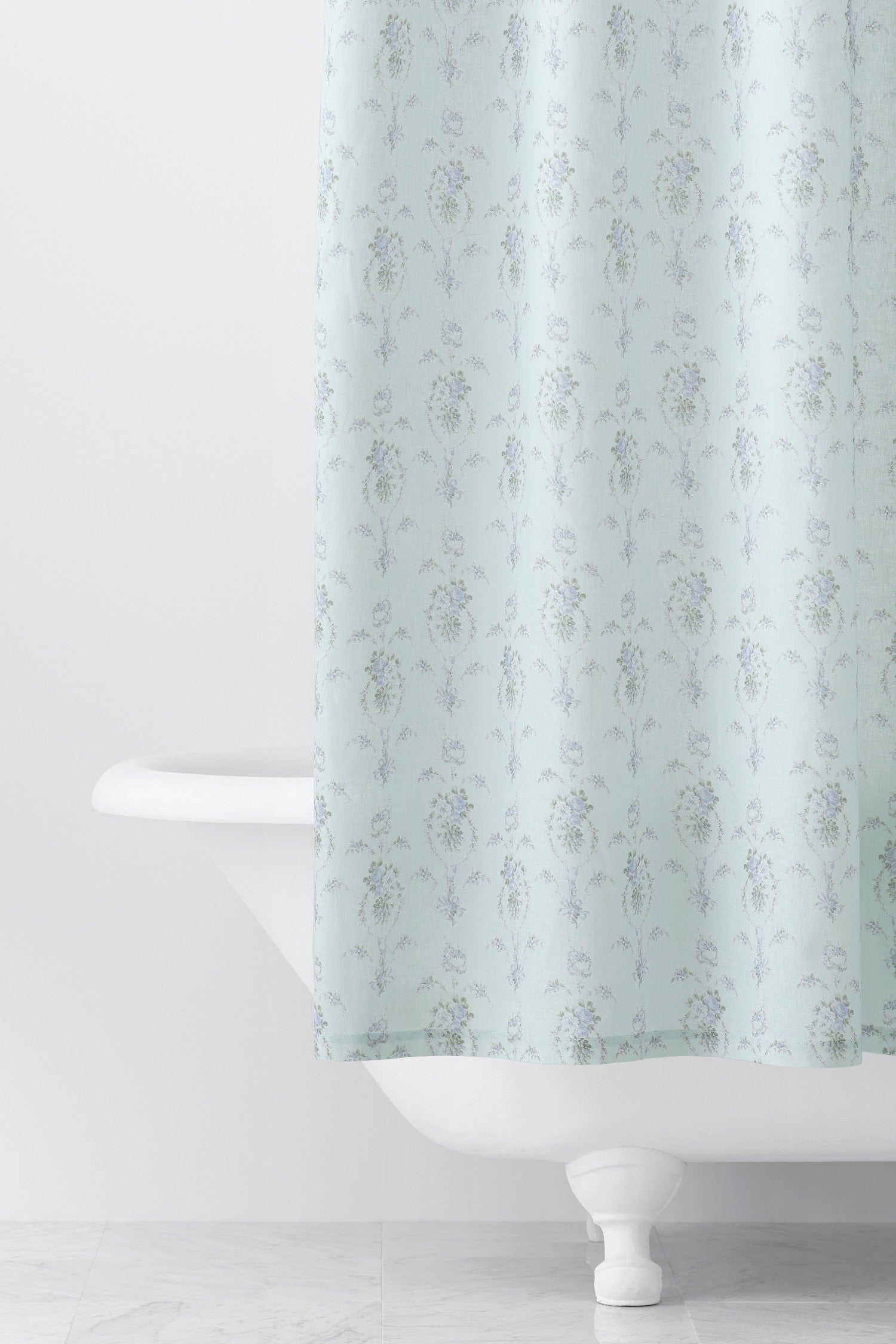 Printed Shower Curtain W/ Ties