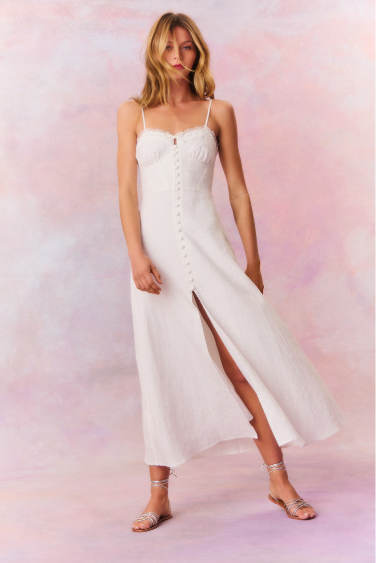 Linella Linen Smocked Maxi Dress