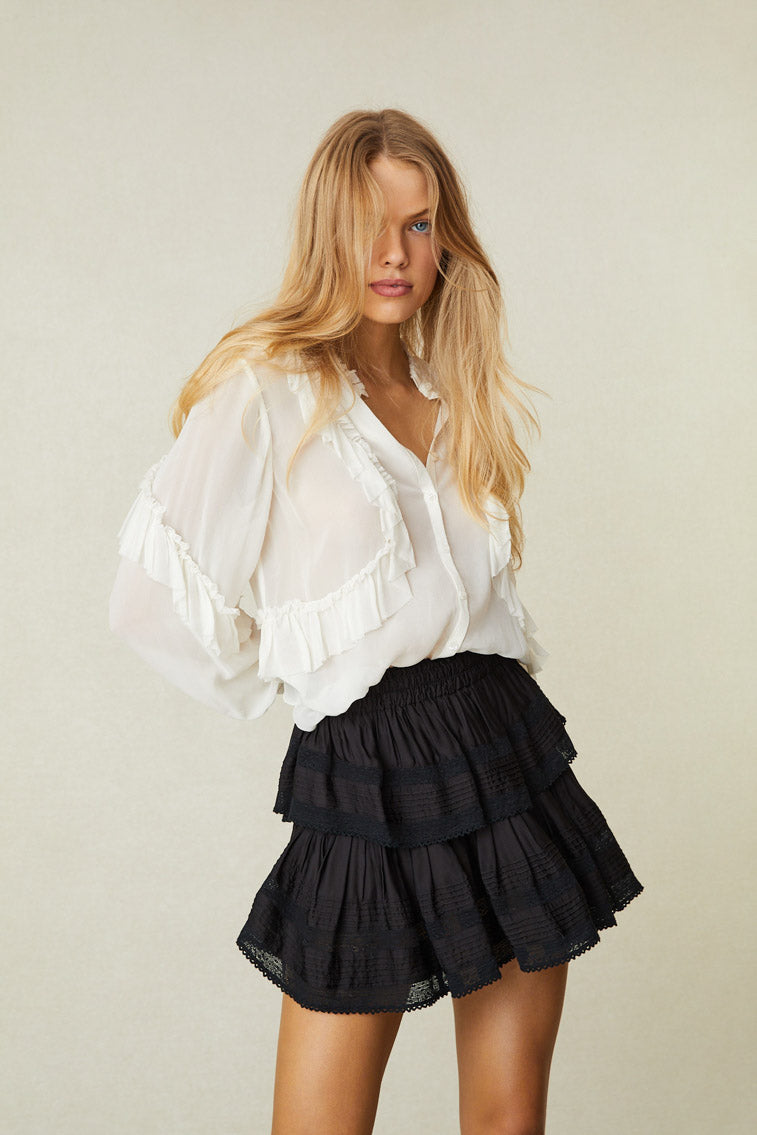 Ruffle Mini Skirt