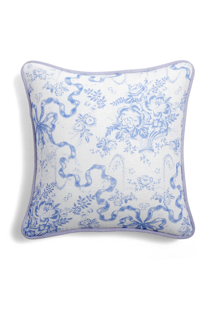 Linen Throw Pillow - BLISSFUL BLUE