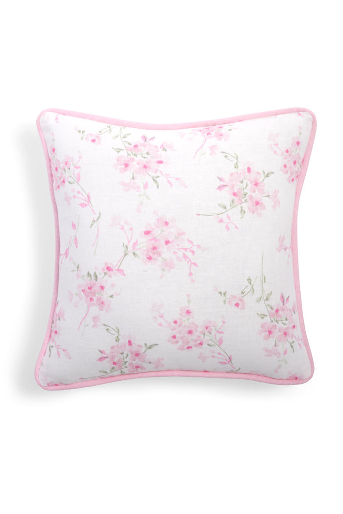Linen Throw Pillow - STRAWBERRY BASIL