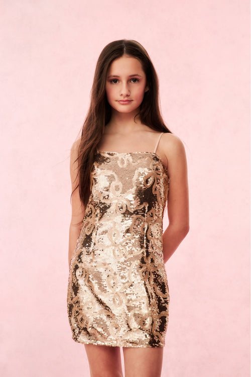 Girls Marin Dress - GOLDEN HONEY
