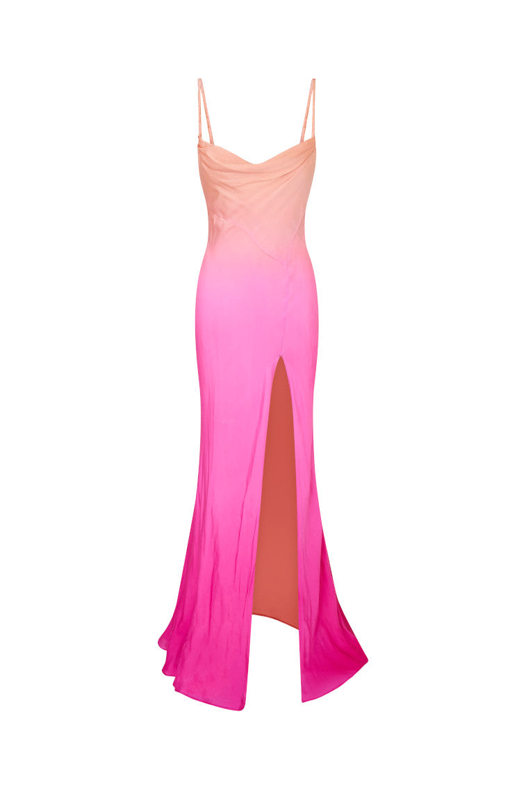 Nadine Ombre Silk Chiffon Maxi Dress