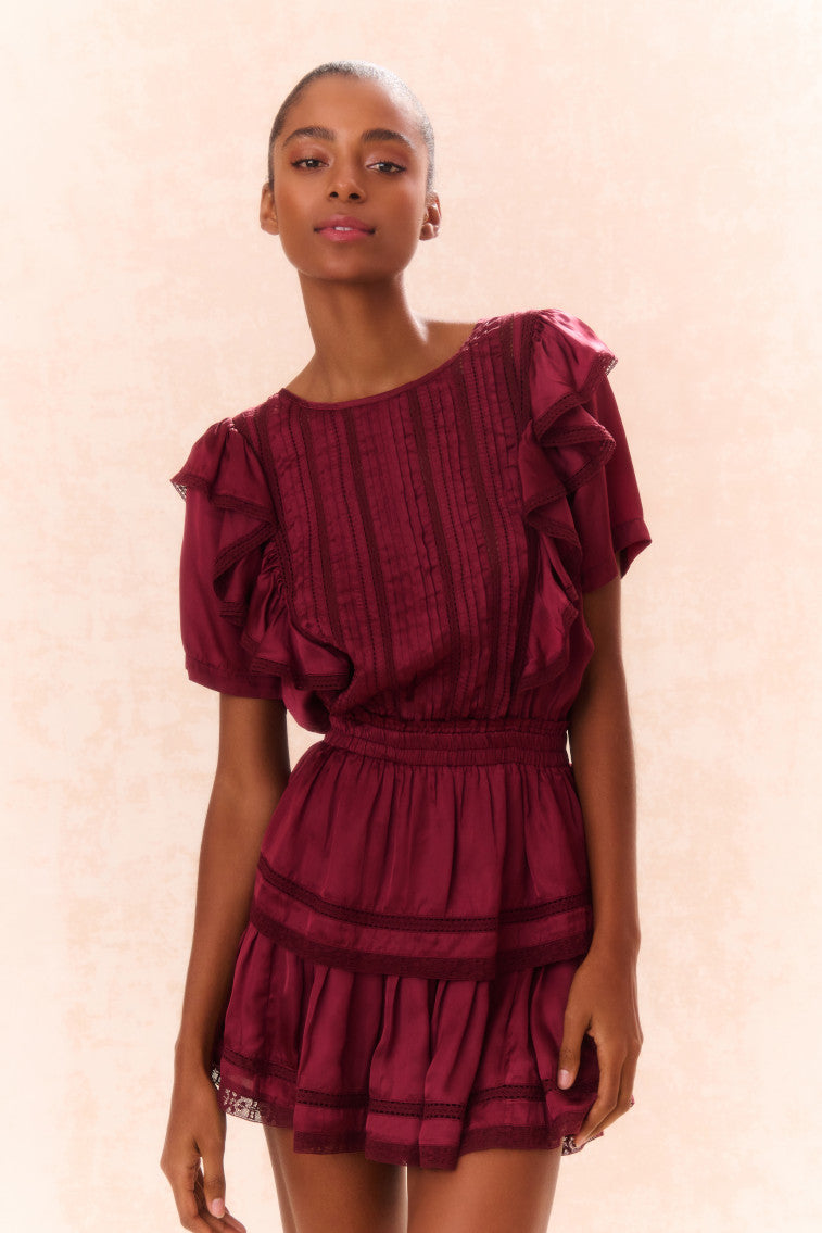 Natasha Dress - OXBLOOD