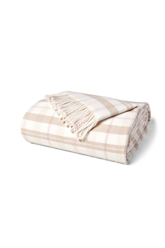 Plaid Cotton Throw Blanket - SUGAR