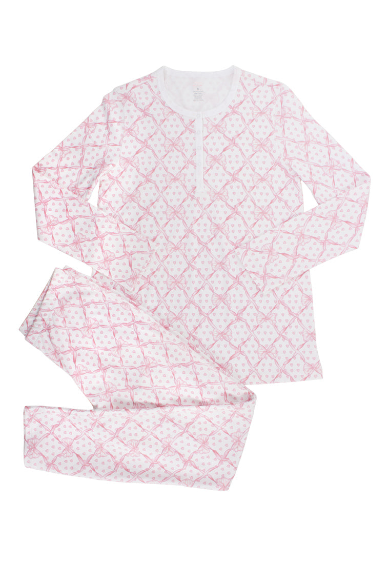 Roller Rabbit x LoveShackFancy Baby Bow Hearts Womens Pajama