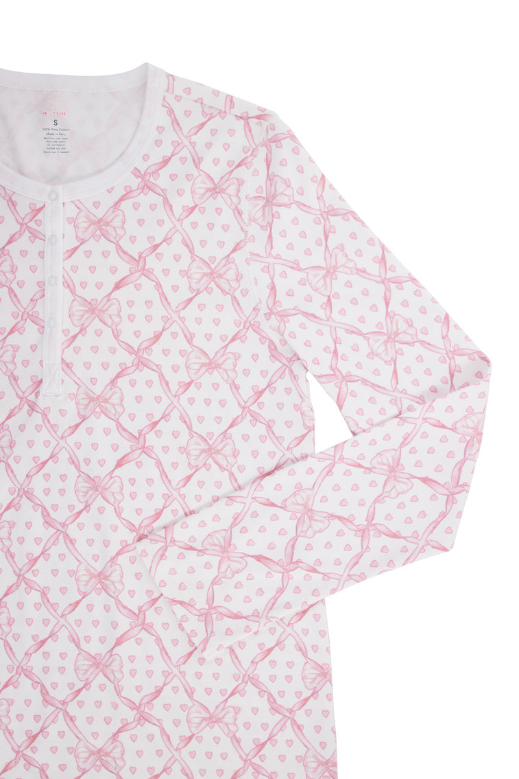 Roller Rabbit x LoveShackFancy Baby Bow Hearts Womens Pajama