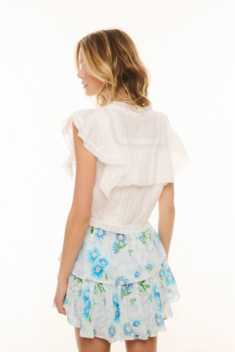 Ruffle Mini Skirt - BLUEBERRY CLOUD