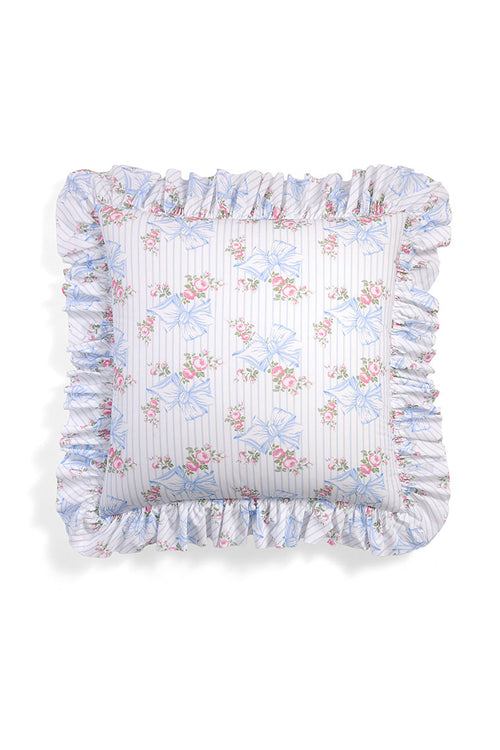 Ruffle Throw Pillow - PASTEL BLUE