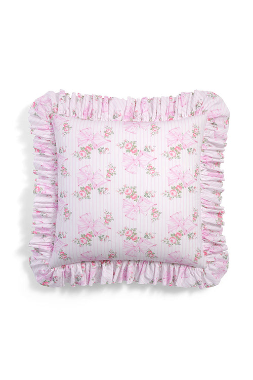 Ruffle Throw Pillow - PINK MINT