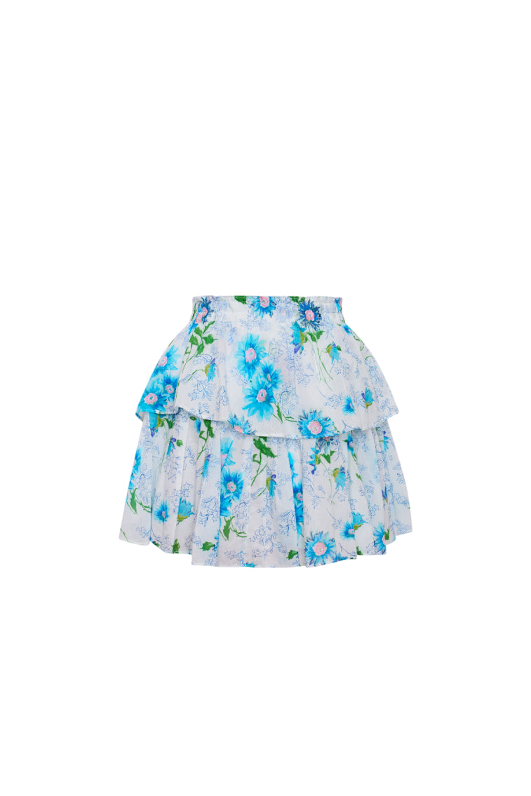 Ruffle Mini Skirt - BLUEBERRY CLOUD