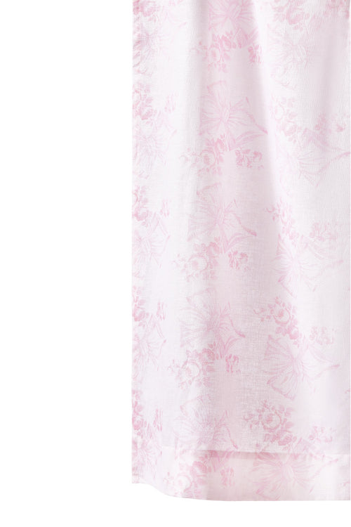 Linen Bow Shower Curtain - PEACH FUZZ
