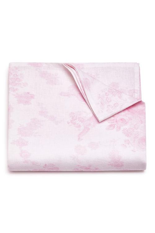 Vintage-Inspired Cotton Tablecloth - PINK DREAM