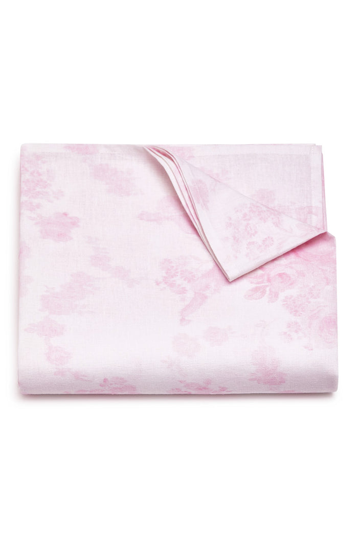 Vintage-Inspired Cotton Tablecloth - PINK DREAM