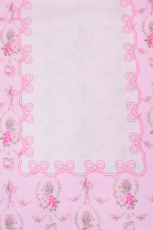 Embroidered Bow Table Runner