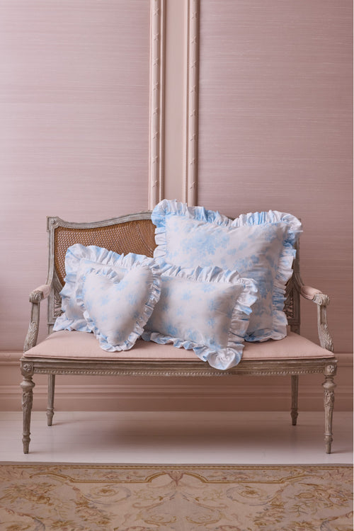Ruffle Euro Pillow - POWDERED FEATHER
