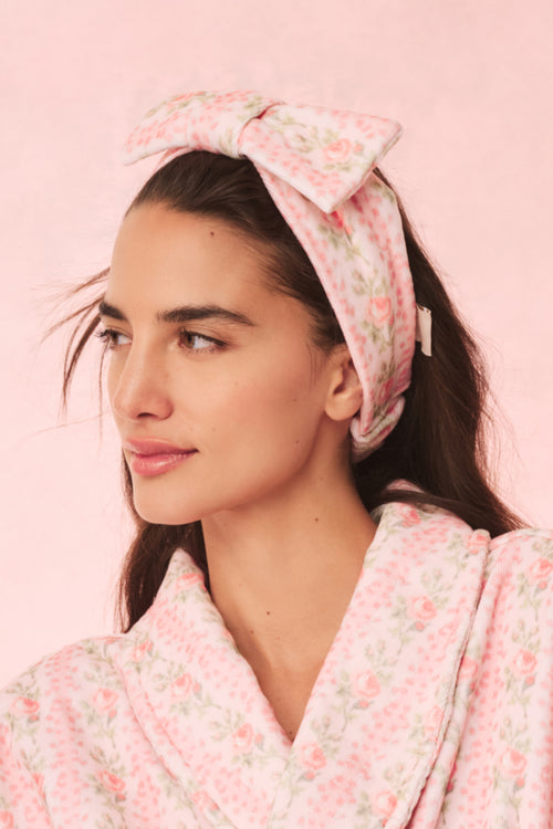 Bow Face Wash Beauty Headband -STRAWBERRY MACAROON