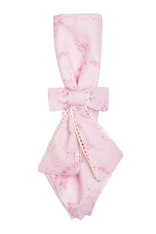 Bow Napkin Rings - Set of 4 - SUBTLE PINK