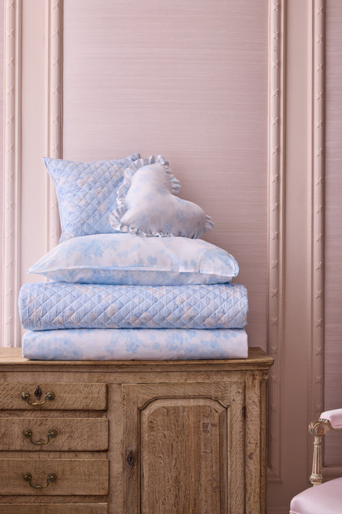 Floral Printed Quilt - WHISPER BLUE